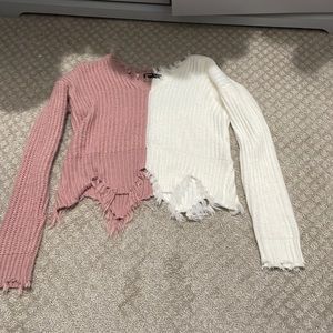 Distressed sweater from Shein